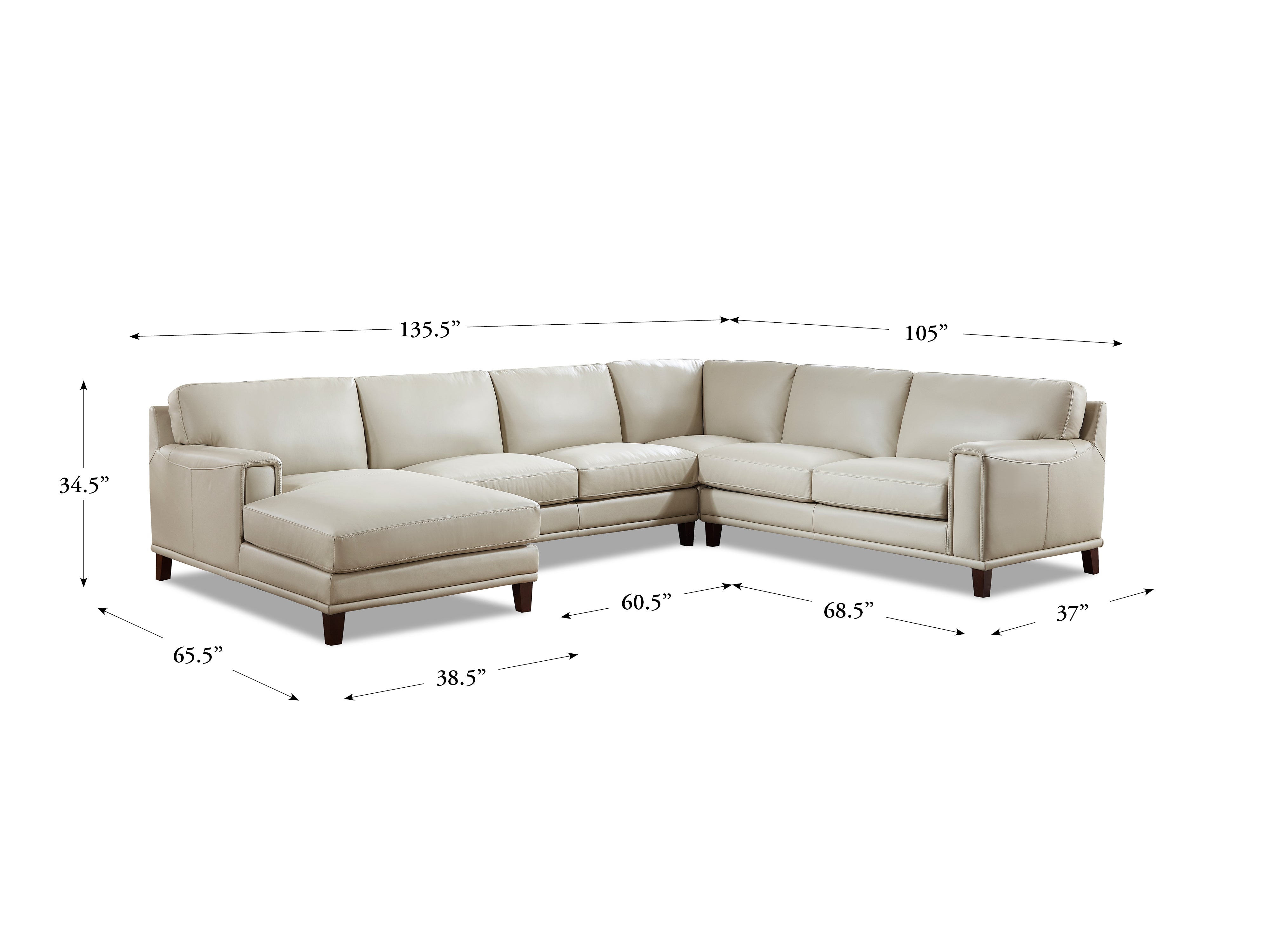 Hayward Leather Sectional Collection